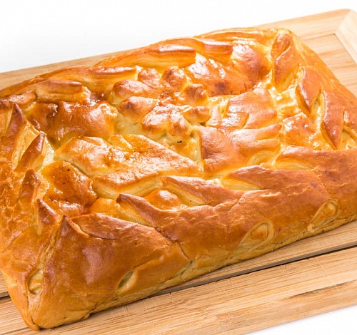 картинка Пирог 1 кг с семгой  и шпинатом от Венского Пекаря